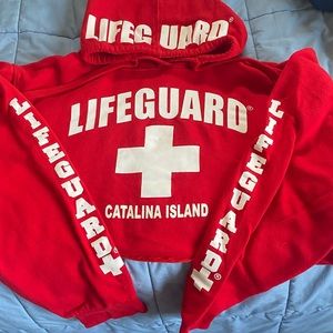 Catalina Island cropped Lifeguard hoodie